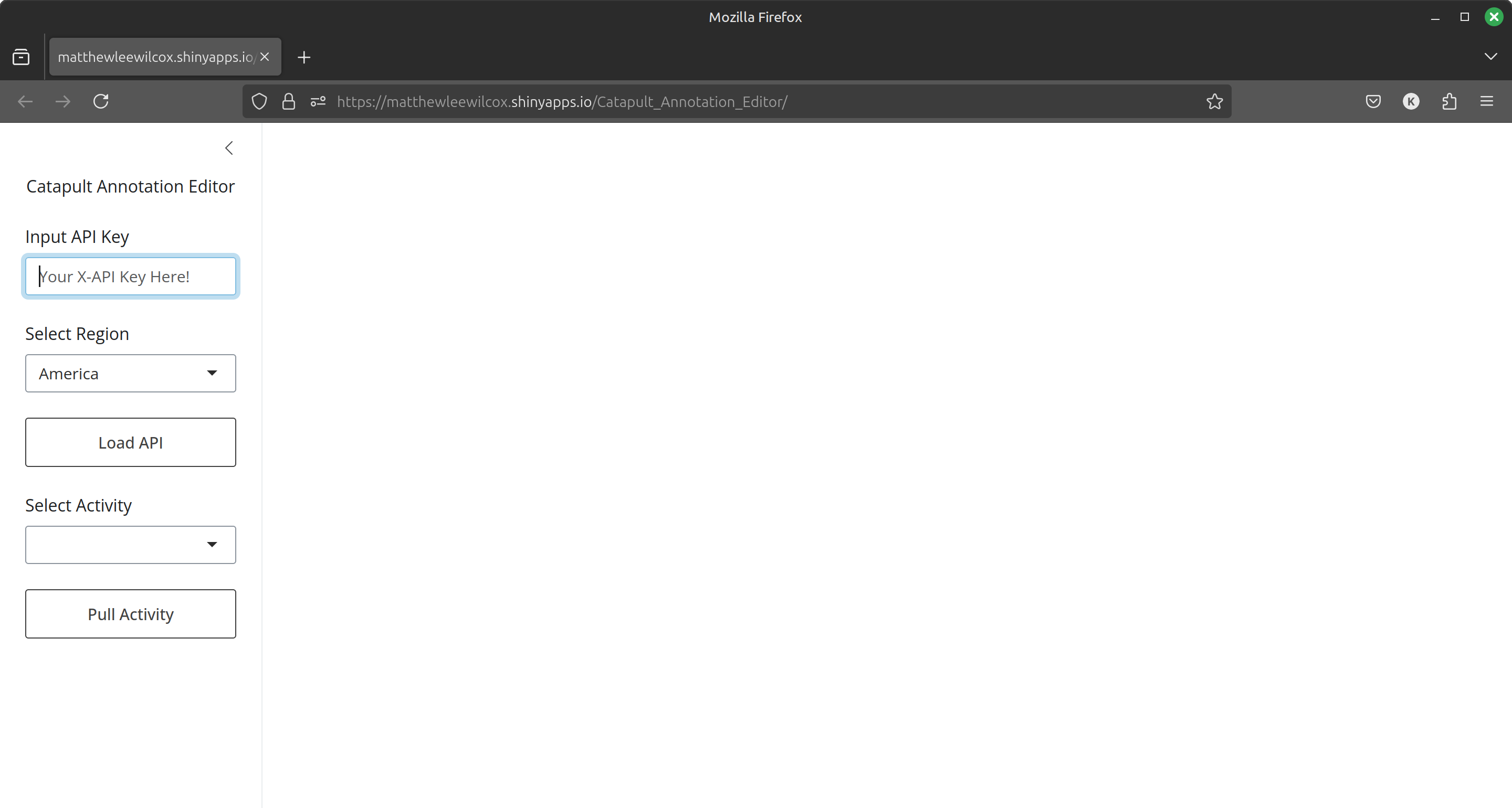 Annotation Editor — main interface